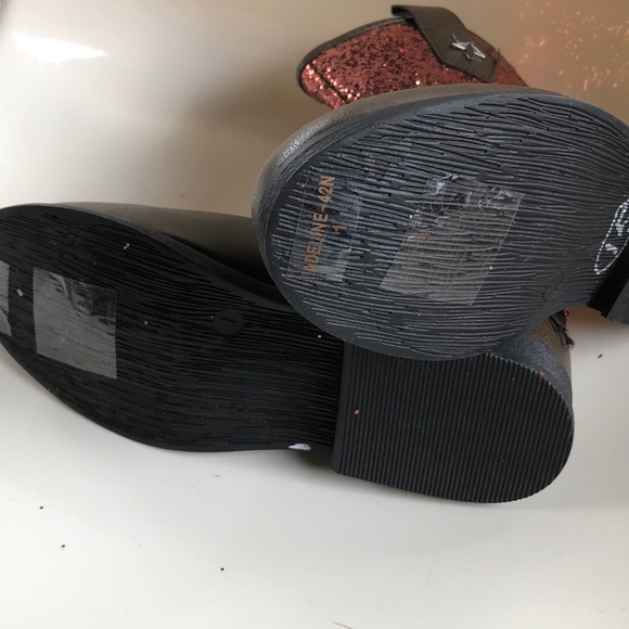 Jessica Carlyle girls brown rose gold glitter boot - Picture 5 of 7